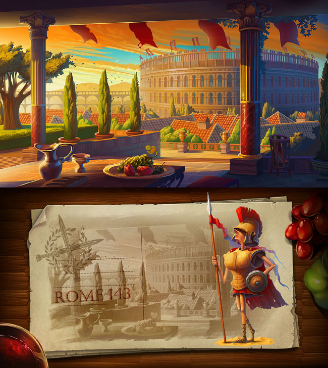 英国Inkration Studio探险主题风景插画作品