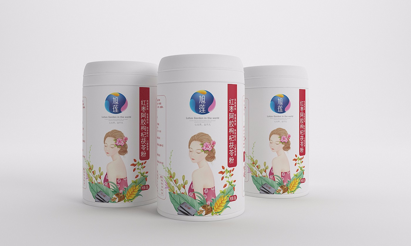 湖南旭莲五谷膳食唯美包装设计欣赏
