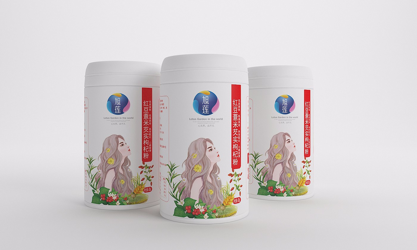 湖南旭莲五谷膳食唯美包装设计欣赏
