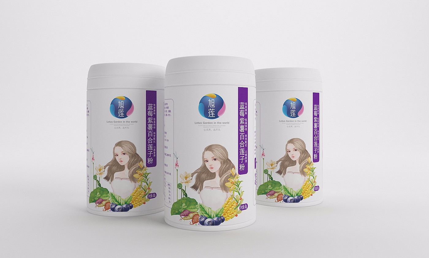 湖南旭莲五谷膳食唯美包装设计欣赏