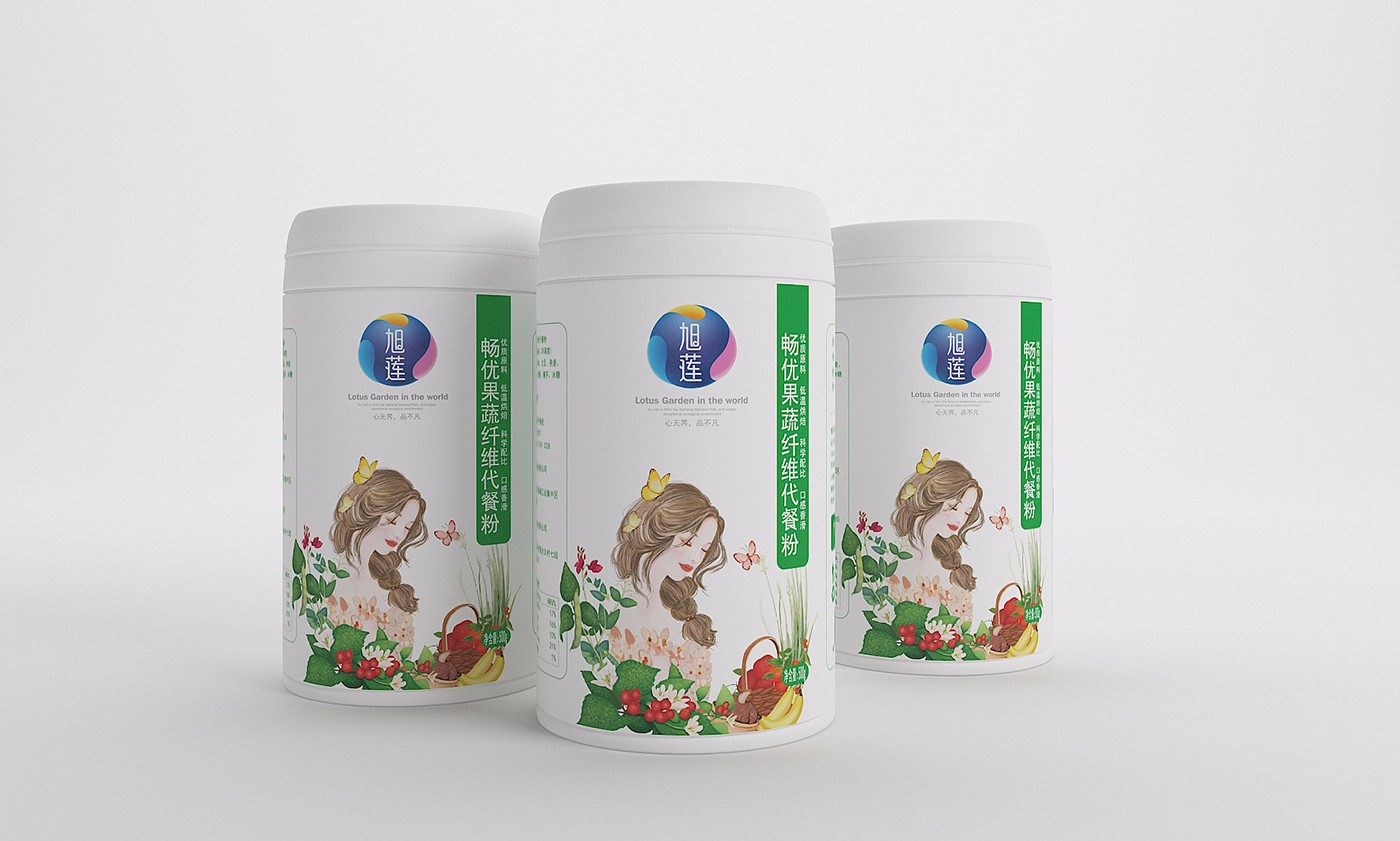 湖南旭莲五谷膳食唯美包装设计欣赏