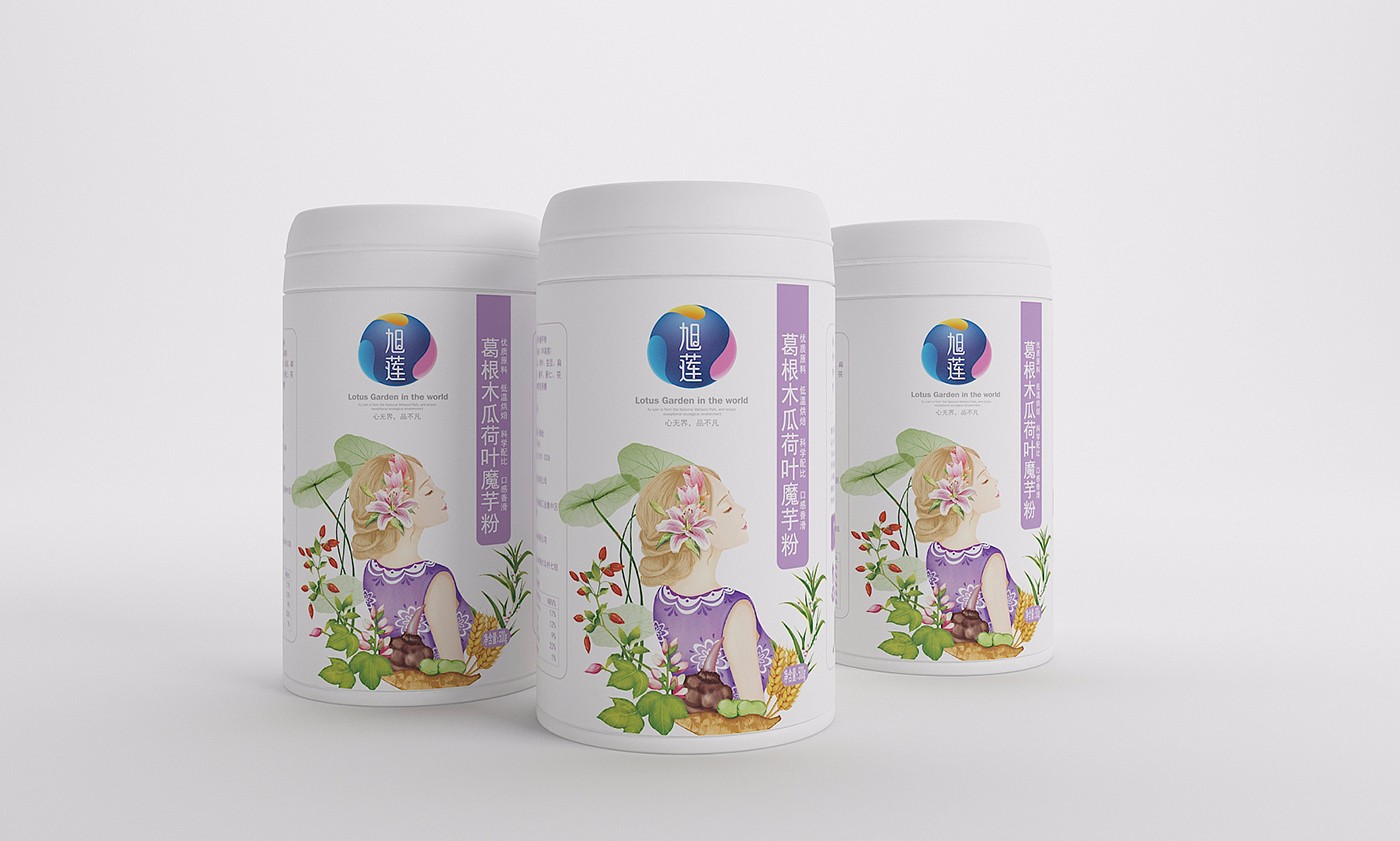 湖南旭莲五谷膳食唯美包装设计欣赏