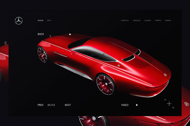 奔驰Maybach 6网页界面设计