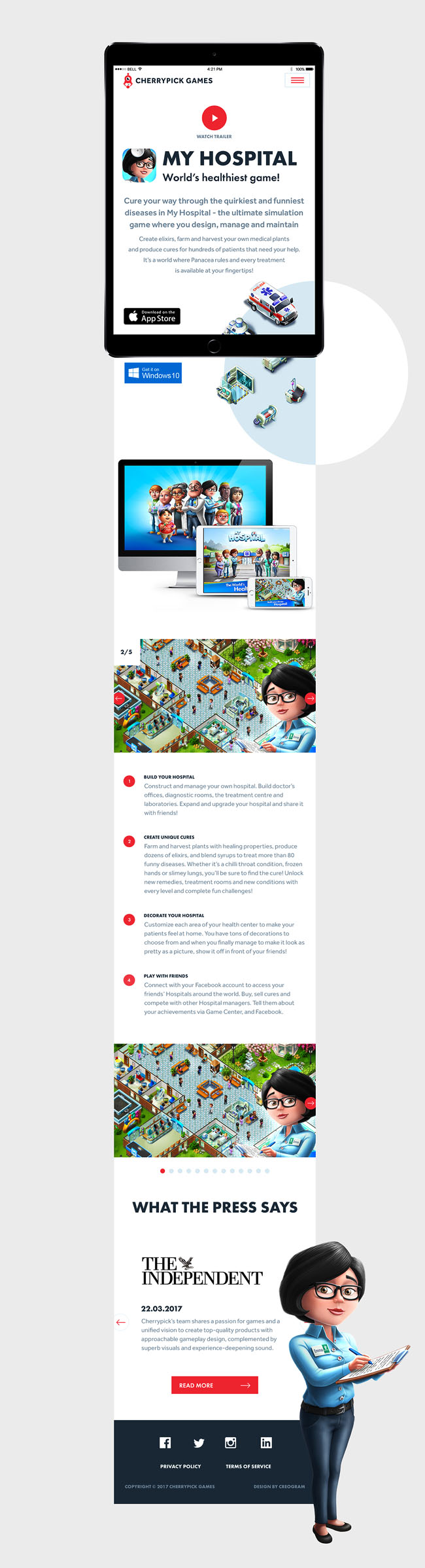 Cherrypick Games游戏网站设计作品