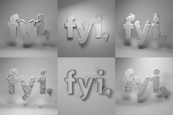 FYI系列立体字广告模版设计作品