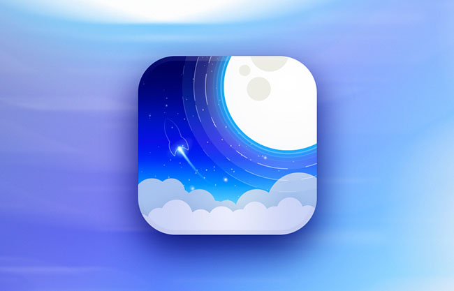 一组漂亮的星空图标设计作品