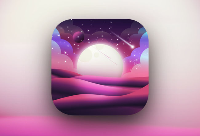 Walli app漂亮的风景图标设计作品
