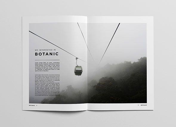 简洁美观的Botanic植物杂志模版设计作品