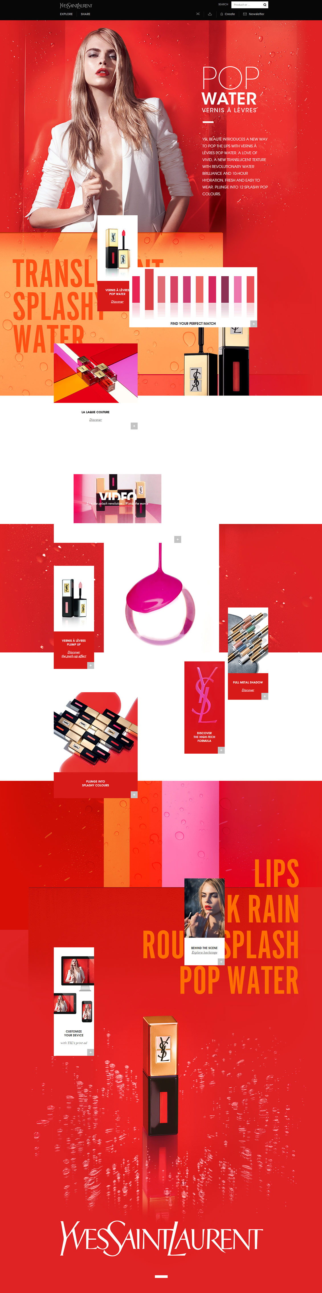 国外yslbeauty化妆品专题网站设计(二)