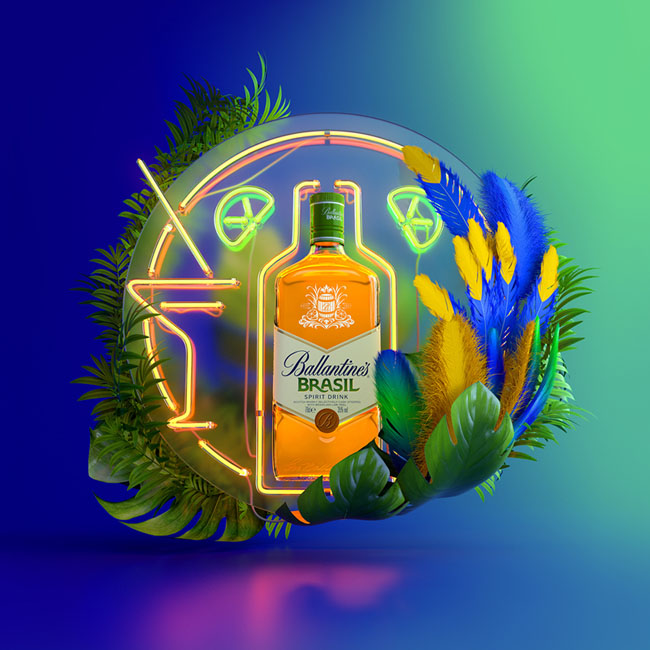 Ballantines BRASIL饮料动态视觉广告设计作品