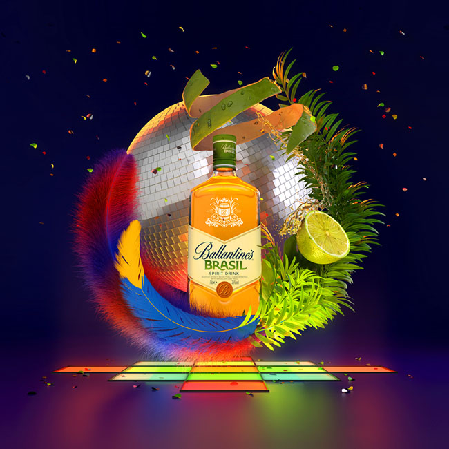 Ballantines BRASIL饮料动态视觉广告设计作品