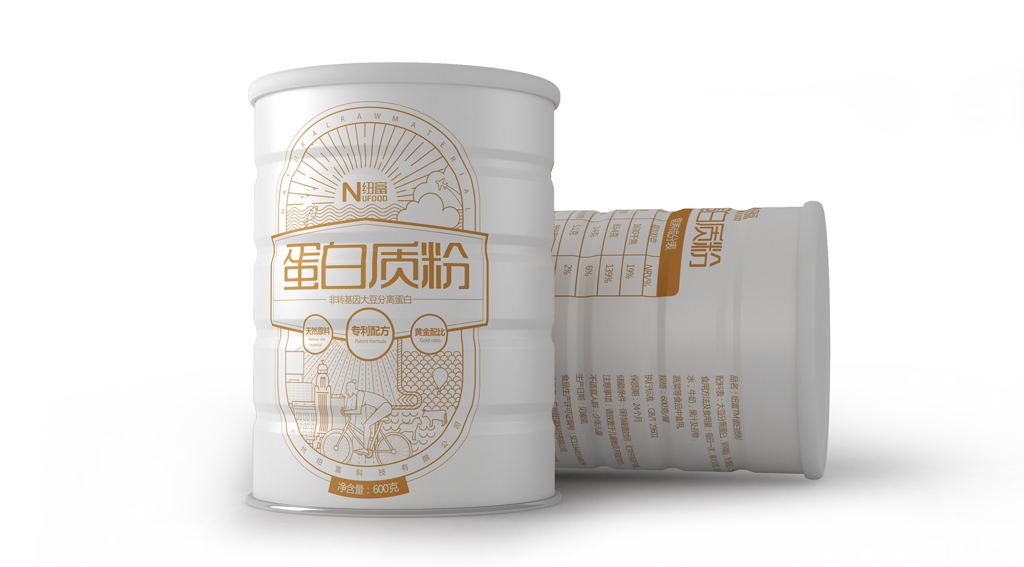 蛋白质粉包装设计 营养品包装设计 蛋白质粉罐装包装设计