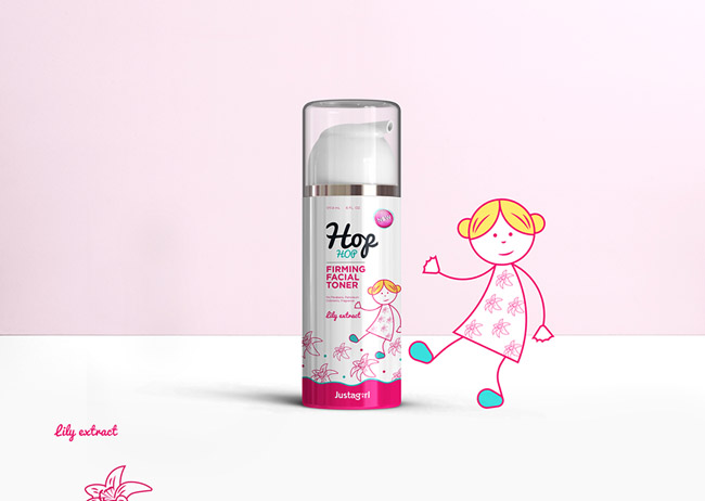 国外Just A Girl青少年护肤品包装设计作品