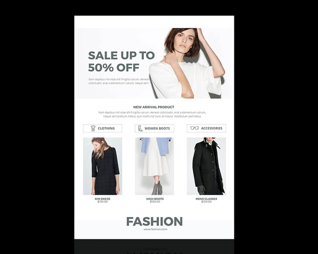 尚促服装品牌的促销单页设计