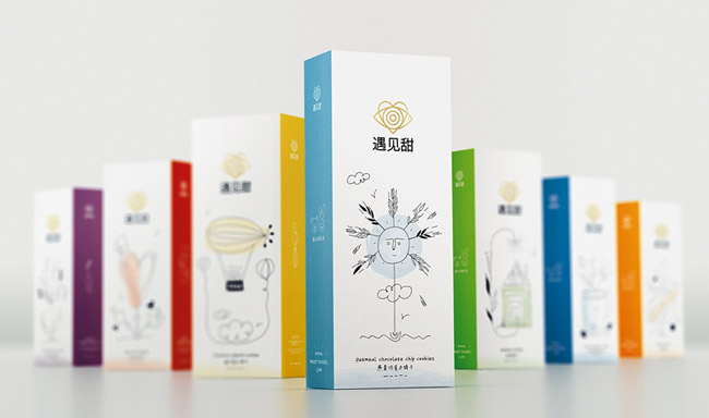 遇见甜中国手工饼干品牌包装设计作品