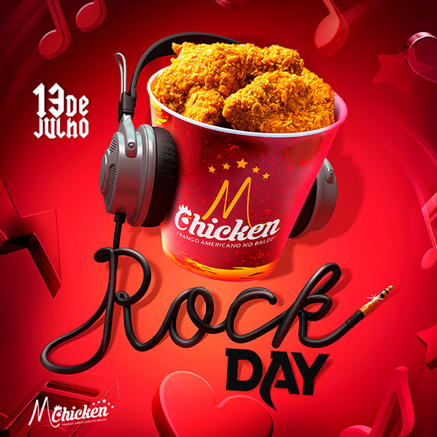 MCHICKEN炸鸡快餐店字体广告设计作品