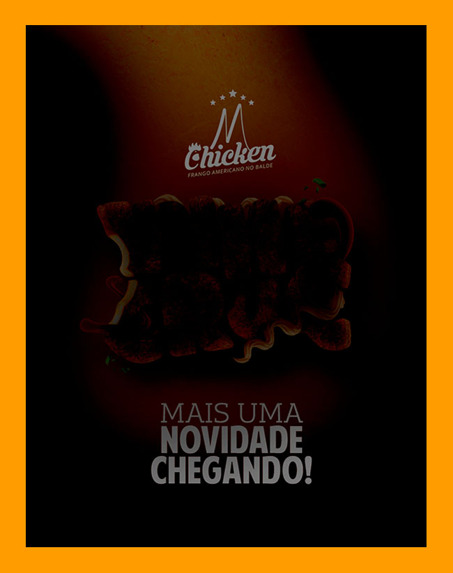 MCHICKEN炸鸡快餐店字体广告设计作品