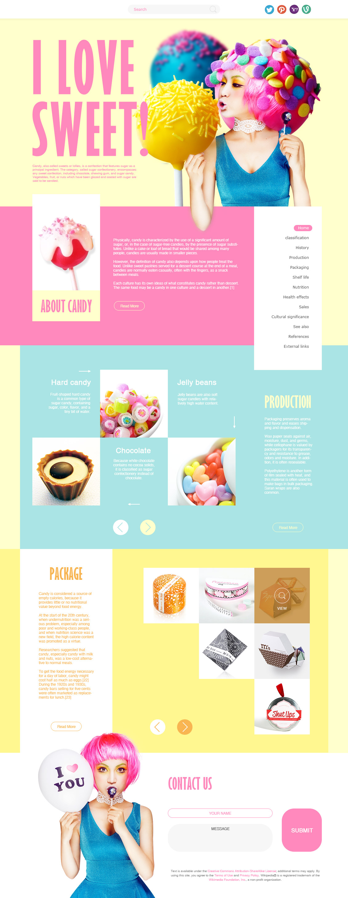 糖果色网页配色设计