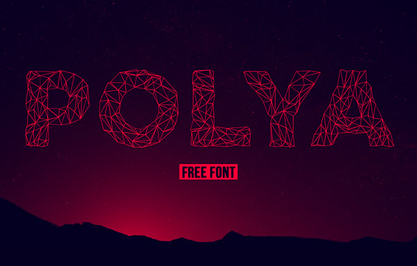 POLYA低多边形字体设计欣赏