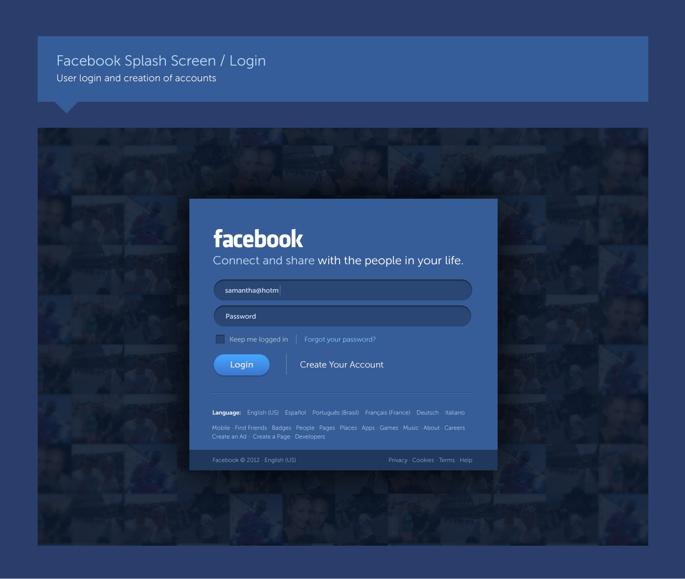 Facebook系统界面设计欣赏