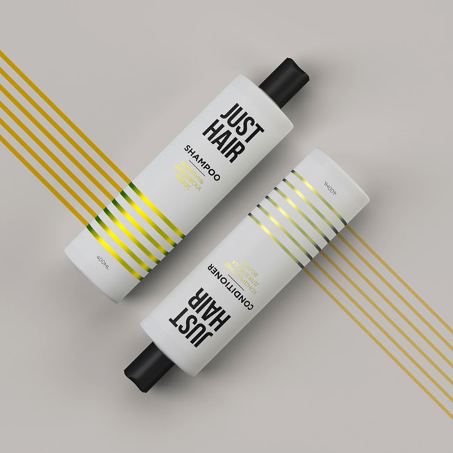 简约时尚的Just Hair洗发水包装设计作品欣赏