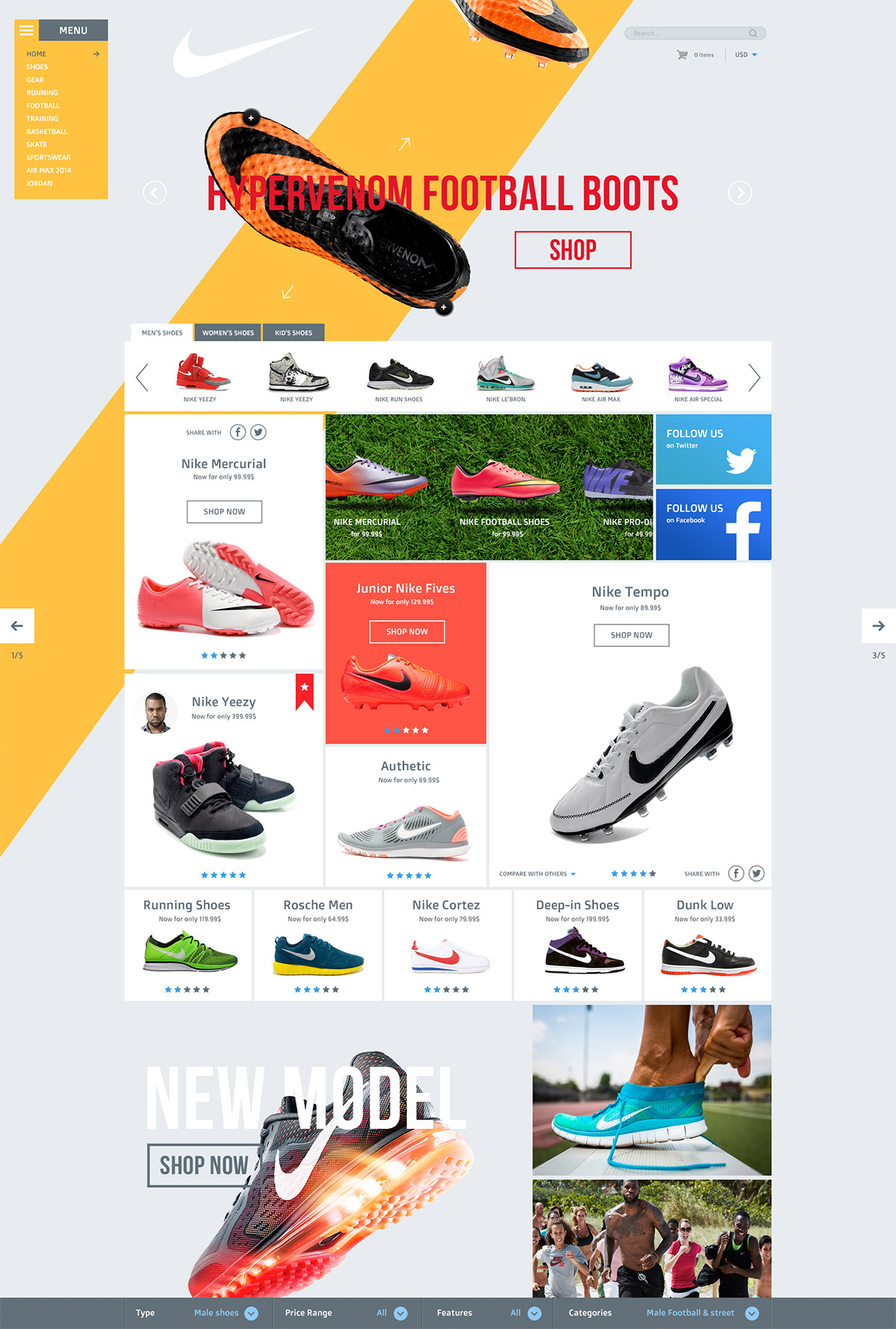 Nike Redesign网页界面设计欣赏