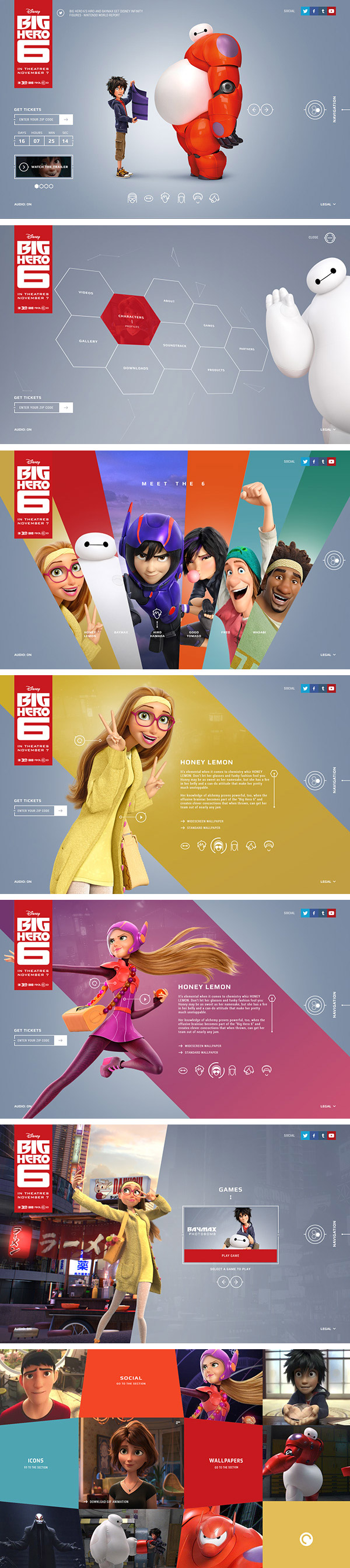 Big Hero 6m全屏网页界面