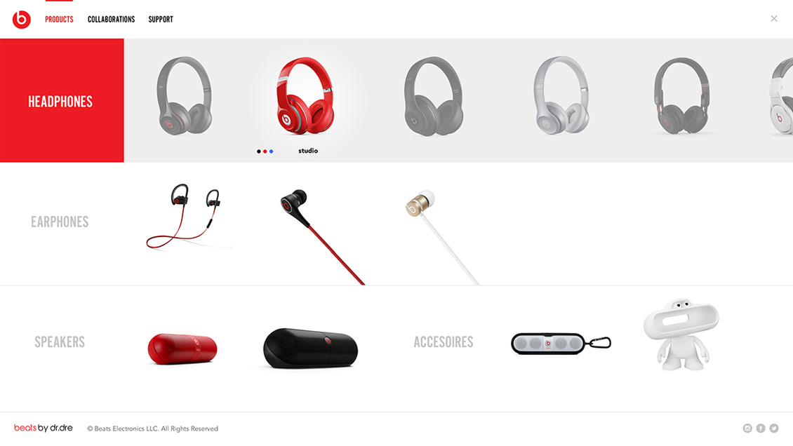 beatsbydre耳机网站设计模板