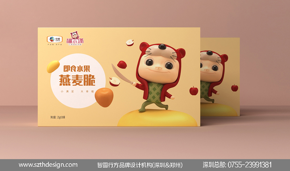中粮福小满包装 休闲食品包装设计 即食水果燕麦脆包装