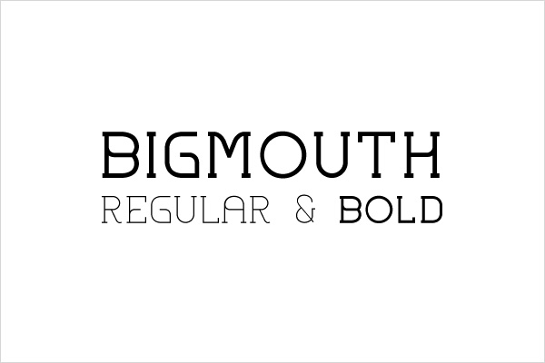 纤细优美的Bigmouth英文字体