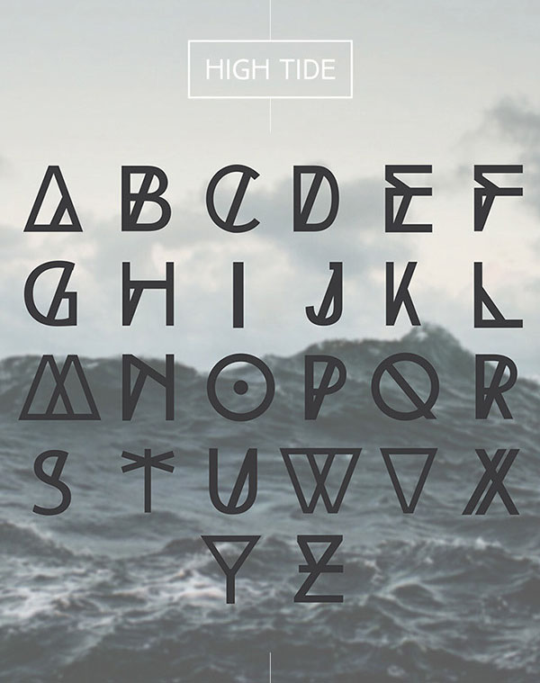HIGH TIDE英文字体设计