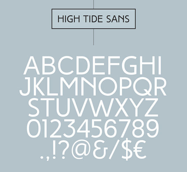 HIGH TIDE英文字体设计