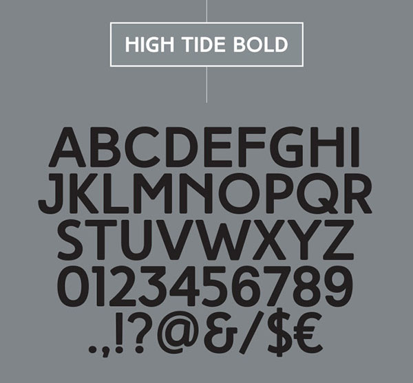 HIGH TIDE英文字体设计