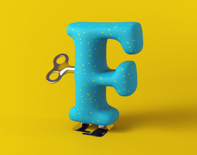 西班牙marc urtasun漂亮的立体26个英文字母设计