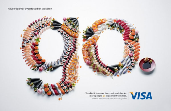 VISA GO系列广告字体设计