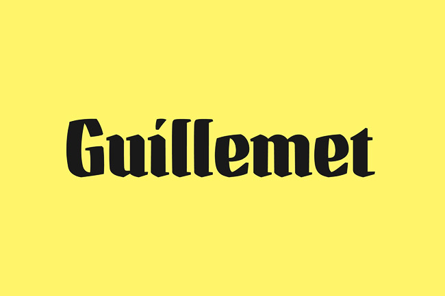 粗壮却美观的Guillemet英文字体设计