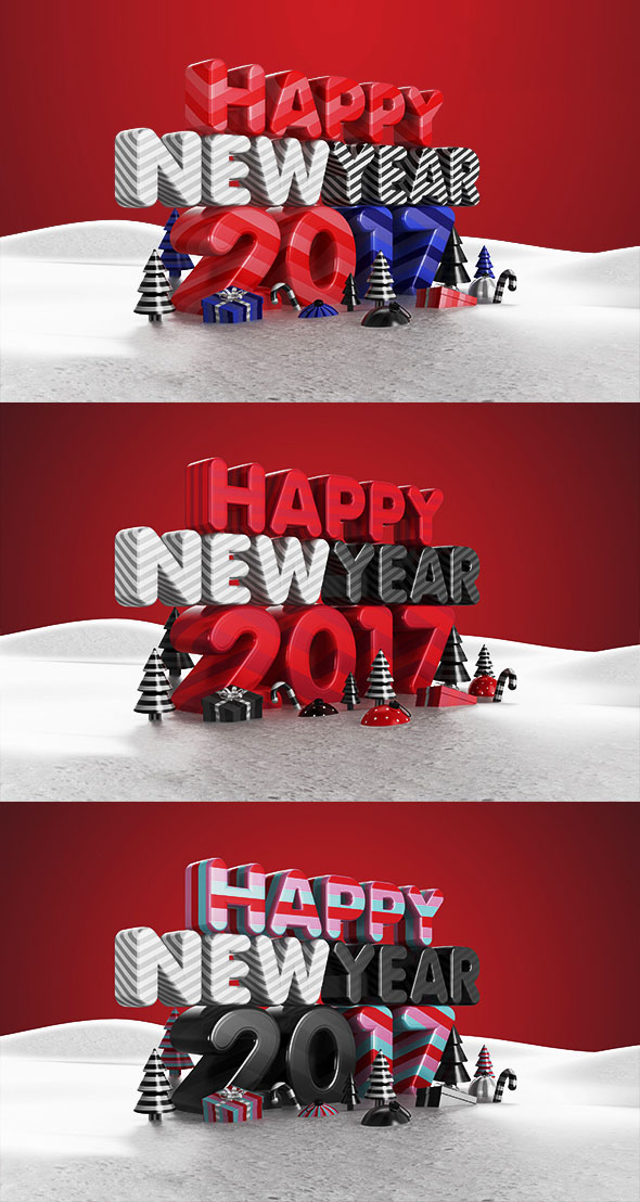 2017英国Nick Bash新年快乐主题字体设计