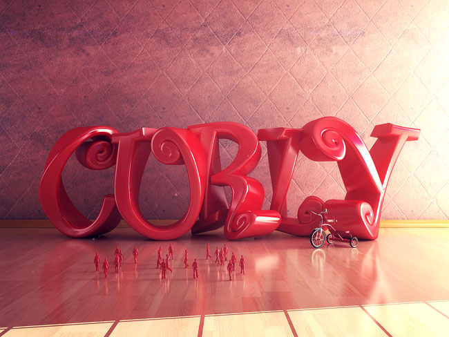 国外设计师Webshocker漂亮的3D字体设计作品