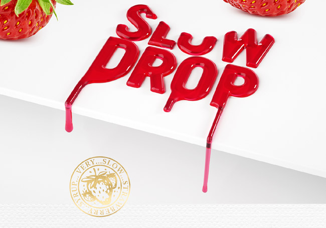 国外靓丽的SLOW DROP鸡尾酒糖浆包装设计