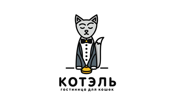 17个以猫咪元素形状logo标志设计欣赏