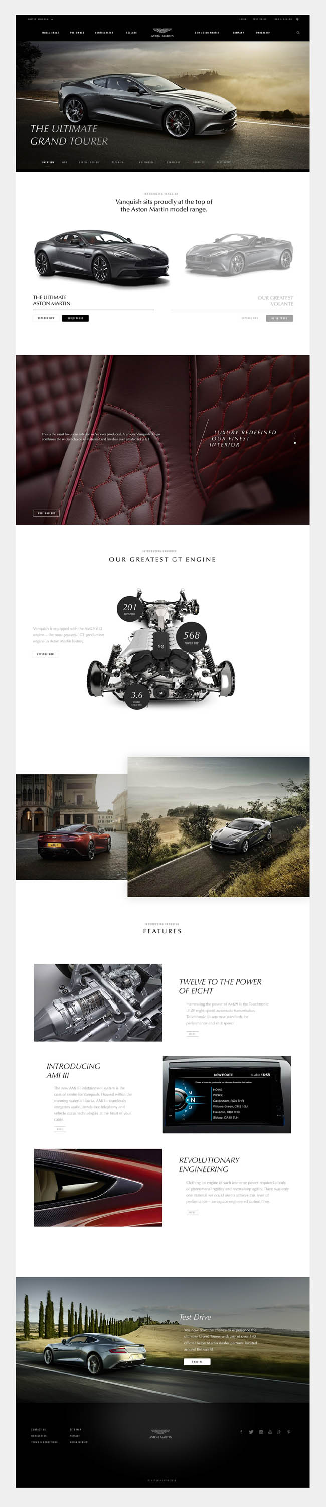 阿斯顿·马丁(Aston Martin)汽车网页设计欣赏