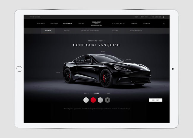 阿斯顿·马丁(Aston Martin)汽车网页设计欣赏