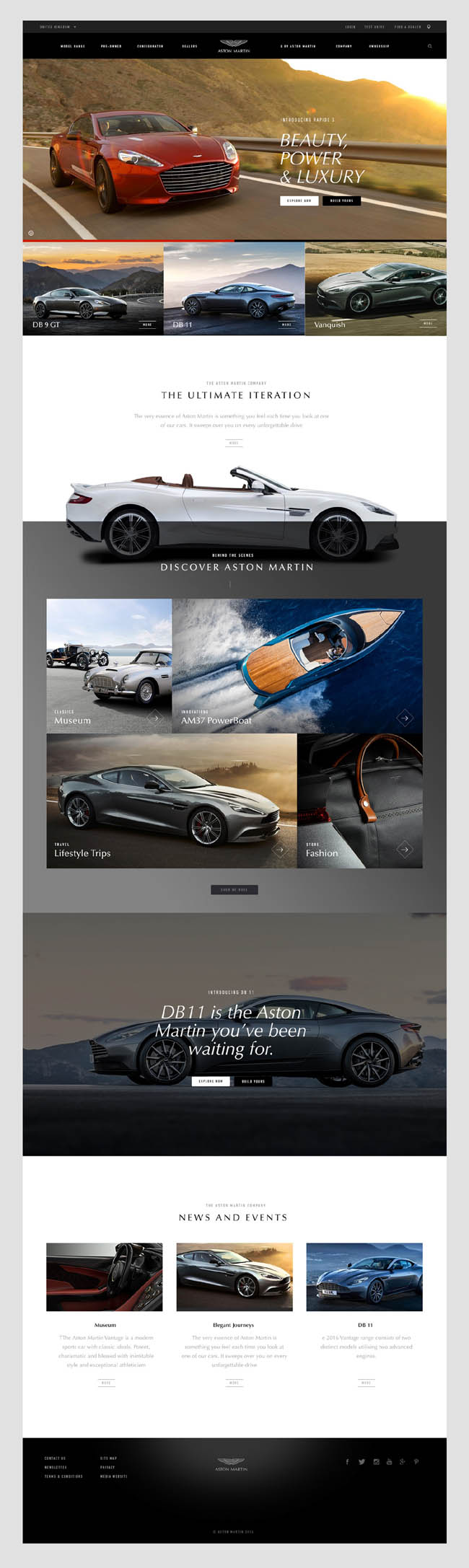 阿斯顿·马丁(Aston Martin)汽车网页设计欣赏