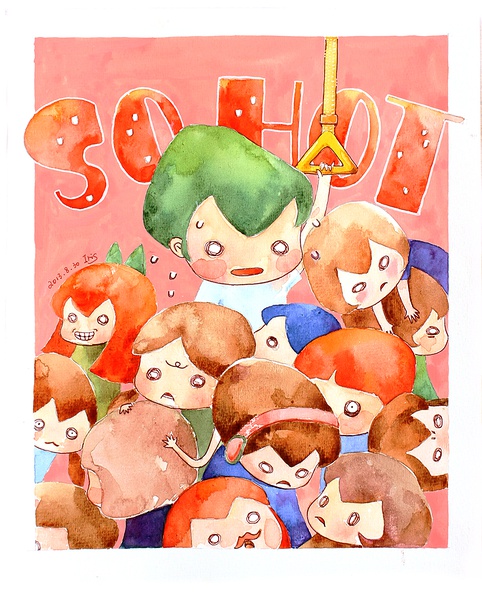 糖瓜毕业后的画画生活,手绘插画