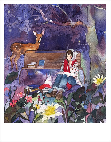 遇见你系列水彩插画设计欣赏