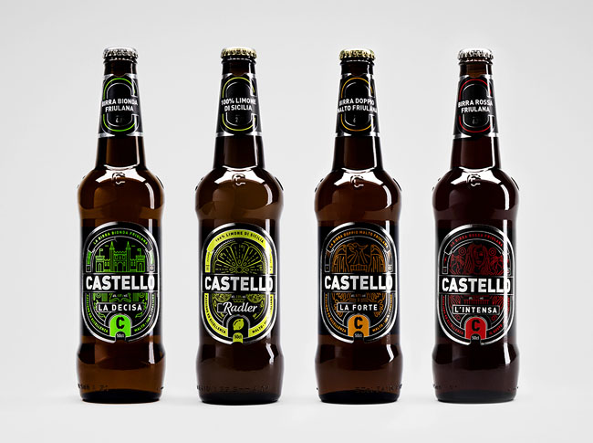 国外Castello啤酒瓶贴标签设计欣赏