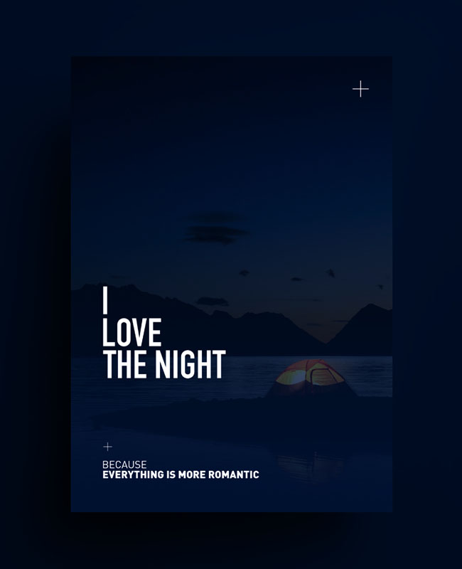 “我爱夜晚”主题唯美海报设计欣赏