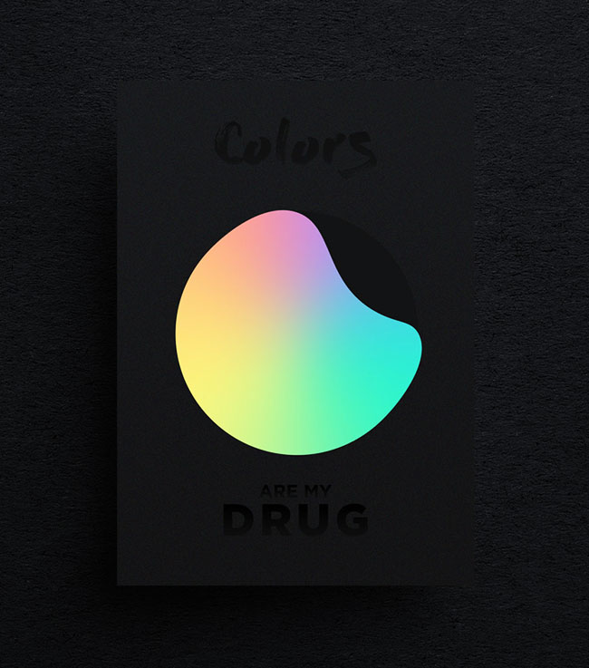 国外Colors are my Drug系列简约海报设计欣赏
