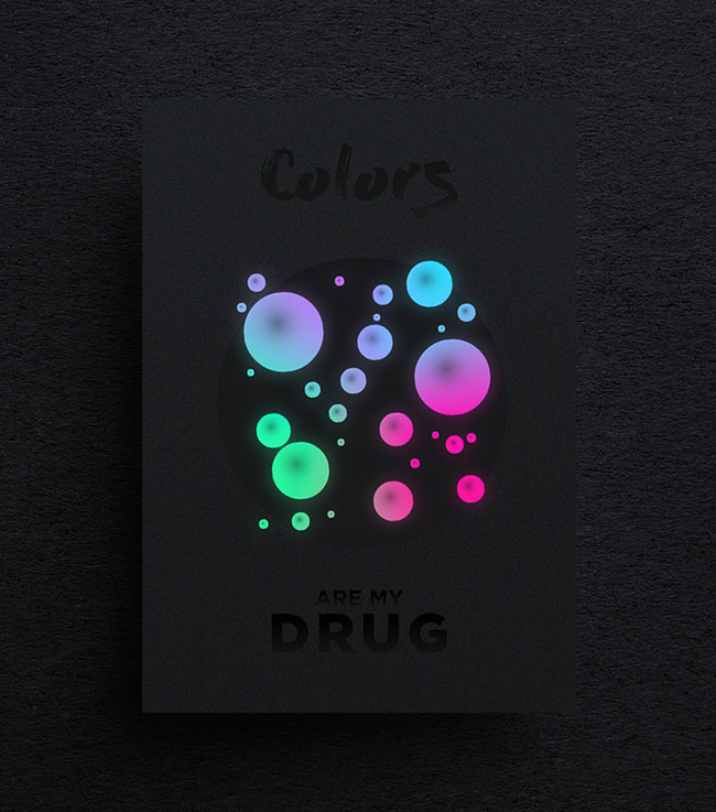 国外Colors are my Drug系列简约海报设计欣赏