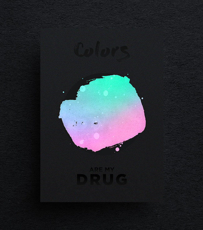 国外Colors are my Drug系列简约海报设计欣赏